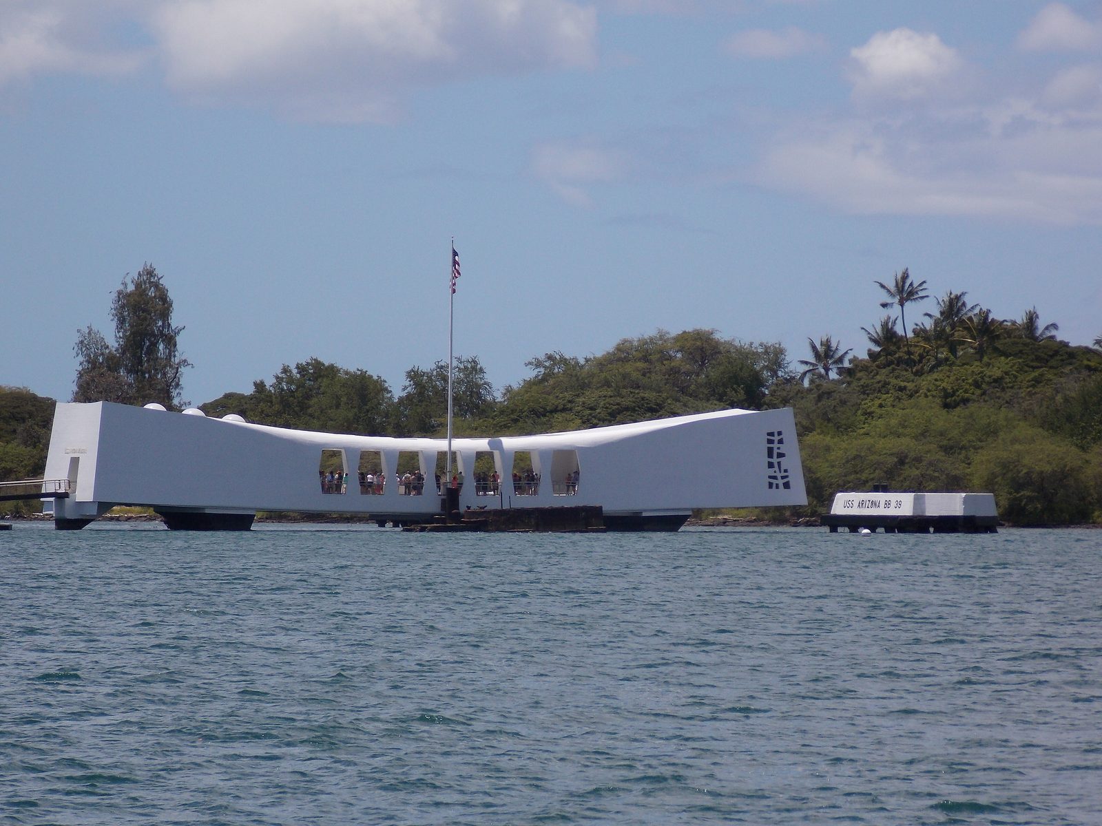 The USS Arizona Memorial at Pearl Harbor