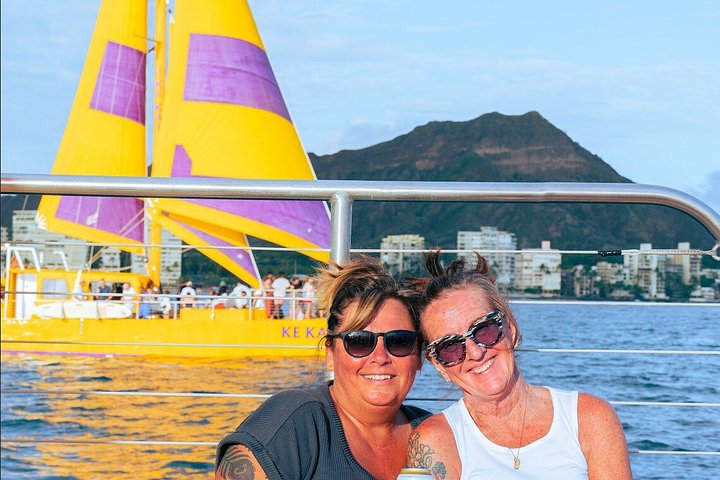 Waikiki Beach Sunset Sail on Ke Kai Catamaran, photo 4 of 10